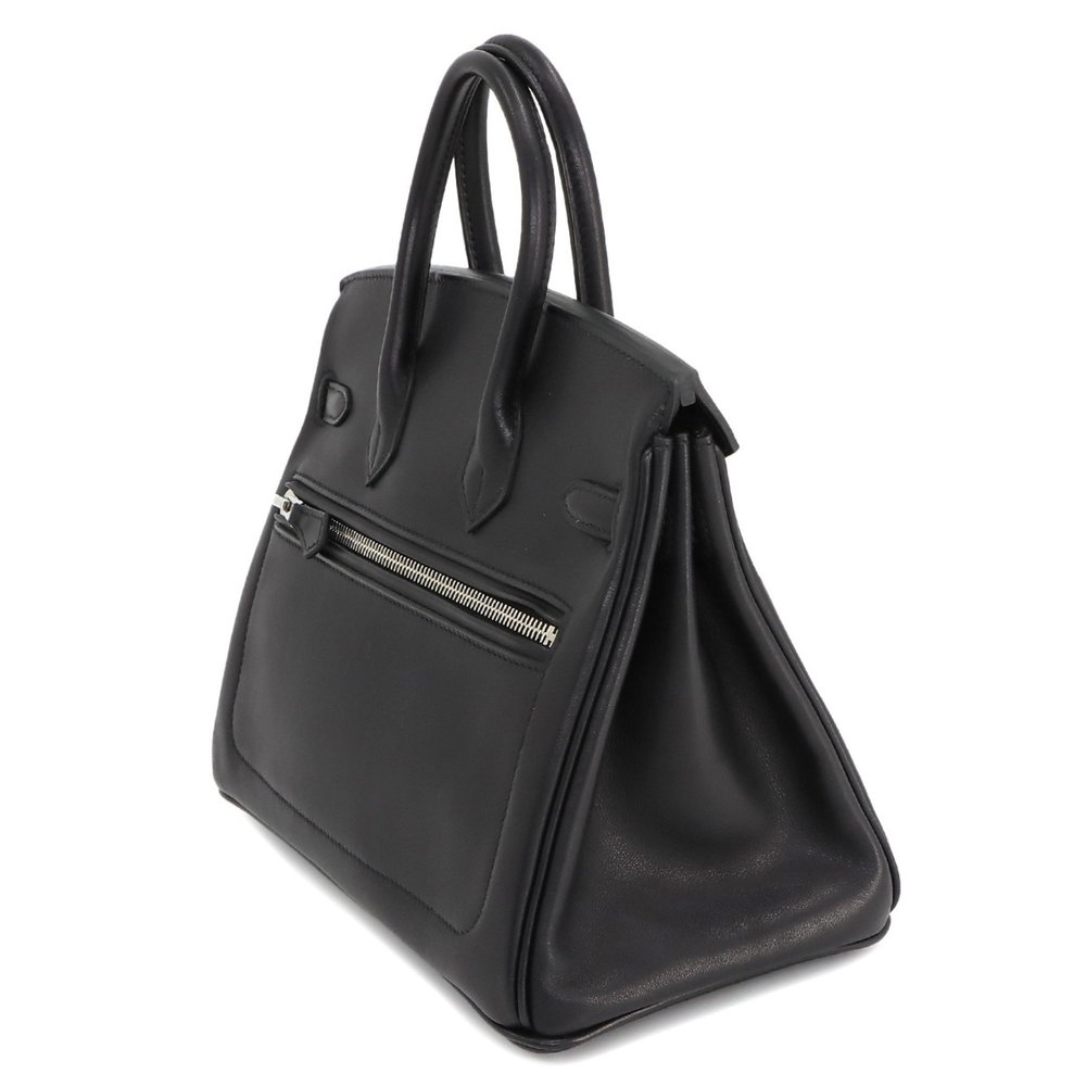 Hermes Birkin 25 Rock Hand Bag Volupt Black B Stamp Silver Hardware - Picture 3 of 10